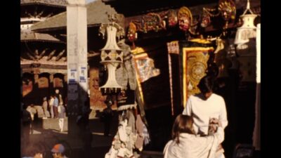 Nepal 1970s, Daytime view of Temple beside street