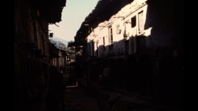 Nepal 1970s, Daytime view of house with clothes during daytime