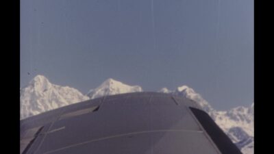Nepal 1970s, Aerial view of mountain covered with ice during daytime