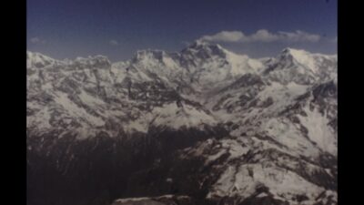 Nepal 1970s, Mountain view covered with ice during daytime