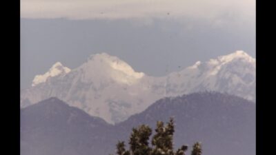 Nepal 1970s, Mountain view covered with ice during daytime