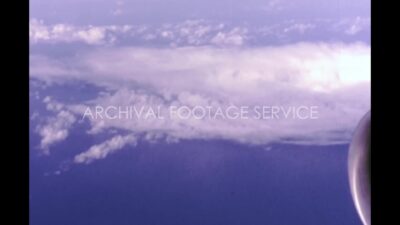 Archival footage of sky with clouds from aerial view
