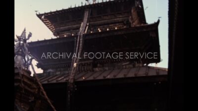 Nepal 1970s, Temple view with people during daytime