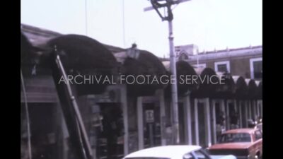 Mexico 1970s, Architecture view from running car at daytime