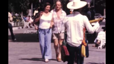 Mexico 1970s, A man selling something in street