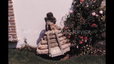 Mexico 1970s, Daytime view of stone corridor