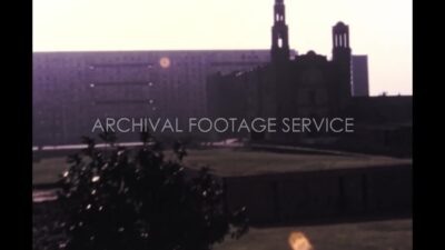 Mexico 1970s, A place view with buildings and field