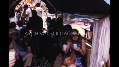 Mexico 1970s, Daytime view of boats with people