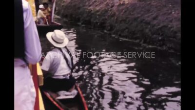 Mexico 1970s, Tourists enjoying in boat during daytime