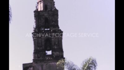Mexico 1970s, Daytime view of Cuernavaca Cathedral