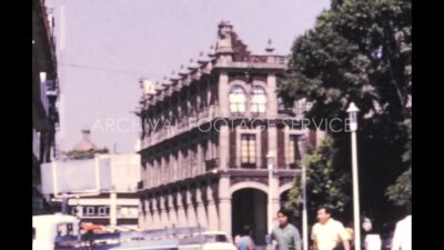 Mexico 1970s, A busy city view with street and cars