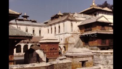 Nepal 1970s, Daytime view of Pashupatinath temple