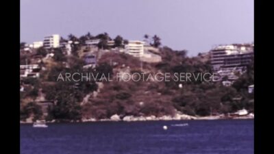 Mexico 1970s, bahia de acapulco view close to city during daytime