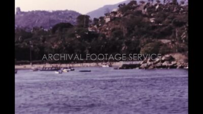 Mexico 1970s, bahia de acapulco view close to city during daytime