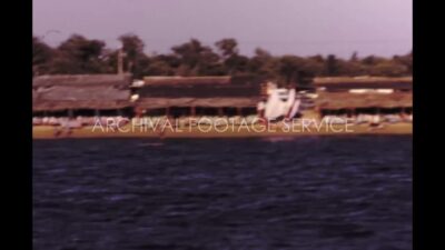 Mexico 1970s, Daytime view of river close to city