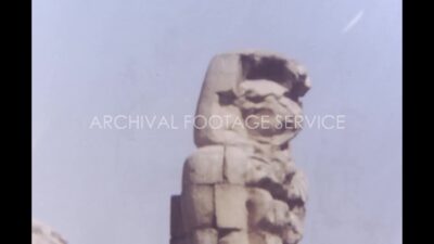Egypt 1970s, Front view of Colossi of Memnon
