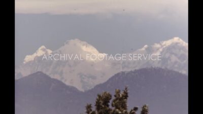 Nepal 1970s, Mountain view covered with ice during daytime