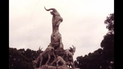 China 1980s, Daytime view of Five-Ram Sculpture