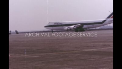 Italy 1970s, Milan Malpensa Airport with aeroplanes